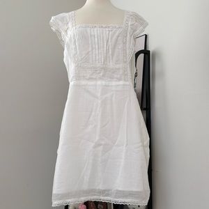 Abercrombie & Fitch White Linen Mini Dress size L